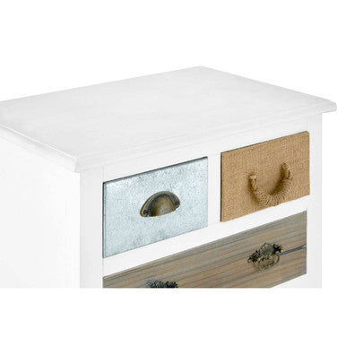 Orsina Weymouth 3 Drawer Unit with Shelf – White Coastal Storage Chest