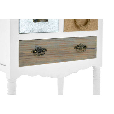 Orsina Weymouth 3 Drawer Unit with Shelf – White Coastal Storage Chest