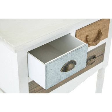 Orsina Weymouth 3 Drawer Unit with Shelf – White Coastal Storage Chest
