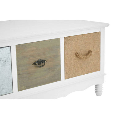 Orsina Weymouth Coffee Table | White 3-Drawer Coastal Wood Table