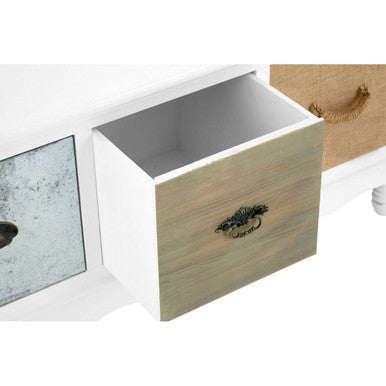 Orsina Weymouth Coffee Table | White 3-Drawer Coastal Wood Table