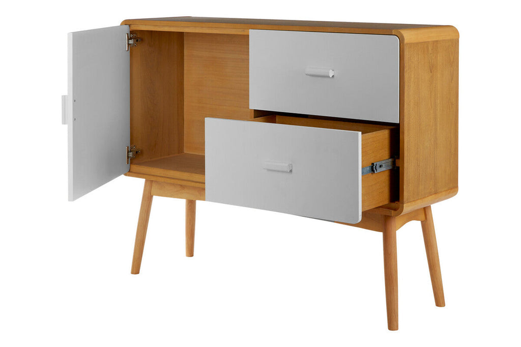 Orsina Malmo Scandinavian Sideboard – White 1 Door 2 Drawer Credenza