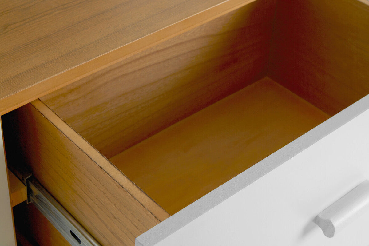 Orsina Malmo Scandinavian Sideboard – White 1 Door 2 Drawer Credenza