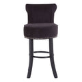 Orsina Regents Park Black Velvet Bar Chair | Modern Upholstered Stool