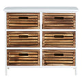 Orsina Portsmouth 6 Drawer Storage Unit – White & Natural Wood Dresser