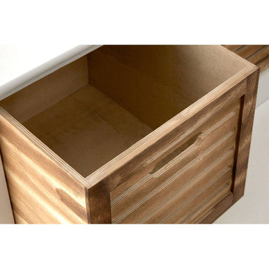 Orsina Portsmouth 3-Drawer Chest – Coastal White & Natural Wood