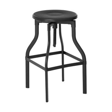 Orsina New Foundry Black Metal Bar Stool – Industrial Counter Seating