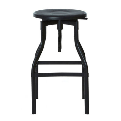 Orsina New Foundry Black Metal Bar Stool – Industrial Counter Seating
