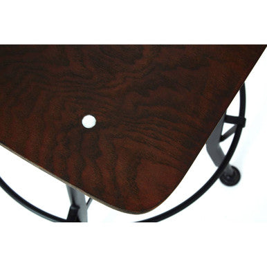 Orsina New Foundry Adjustable Wooden Bar Stool – Industrial Counter Seat