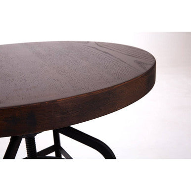 Orsina Adjustable Walnut and Black Metal Bar Table – New Foundry