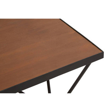 Orsina New Foundry Square Coffee Table – Industrial Wood and Iron