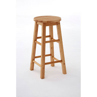 Orsina Selby Bar Stool – Natural Tropical Hevea Wood Kitchen Seating