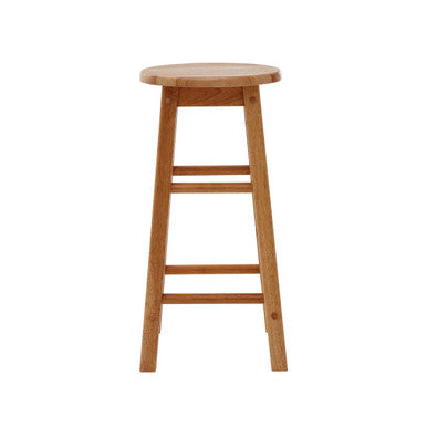 Orsina Selby Bar Stool – Natural Tropical Hevea Wood Kitchen Seating