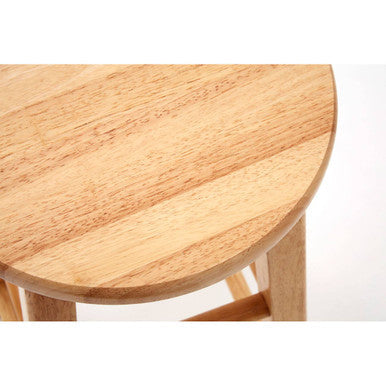 Orsina Selby Bar Stool – Natural Tropical Hevea Wood Kitchen Seating