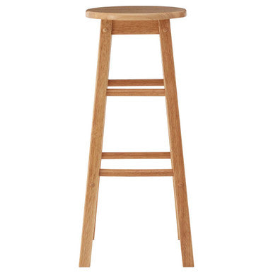 Orsina Selby Tall Bar Stool – Natural Tropical Hevea Wood Seating