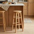 Orsina Selby Tall Bar Stool – Natural Tropical Hevea Wood Seating