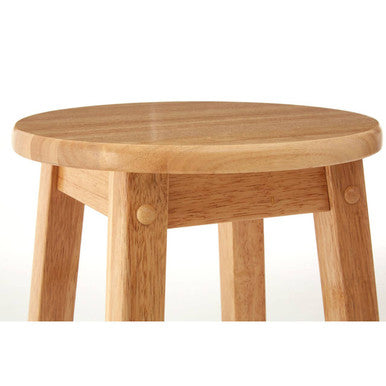 Orsina Selby Tall Bar Stool – Natural Tropical Hevea Wood Seating