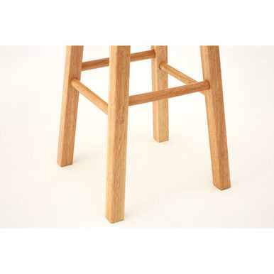 Orsina Selby Tall Bar Stool – Natural Tropical Hevea Wood Seating
