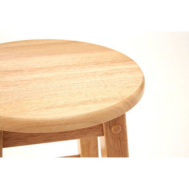 Orsina Selby Tall Bar Stool – Natural Tropical Hevea Wood Seating