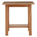Orsina Selby Square Side Table – Natural Rubberwood with Storage