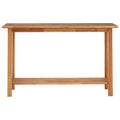 Orsina Selby Natural Rubberwood Console Table with Storage Shelf