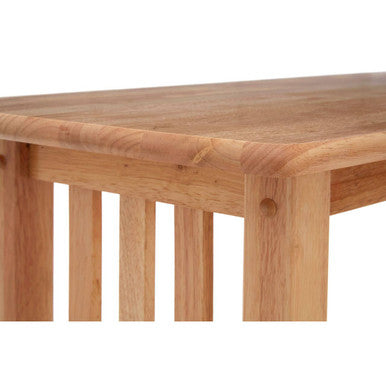 Orsina Selby Natural Rubberwood Console Table with Storage Shelf