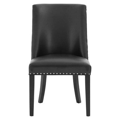 Orsina Rodeo Black Faux Leather Dining Chair – Modern Kitchen Seating