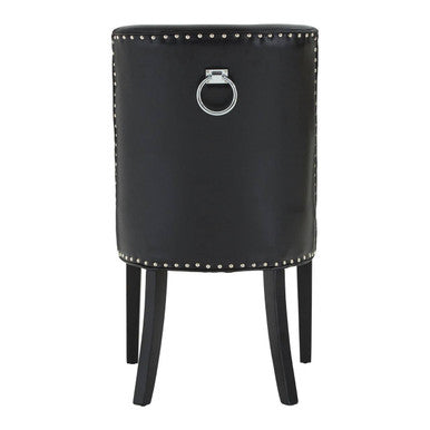 Orsina Rodeo Black Faux Leather Dining Chair – Modern Kitchen Seating