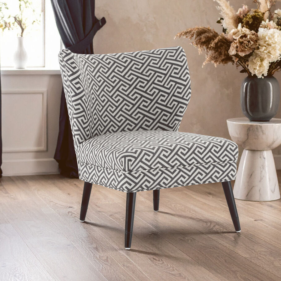 Orsina Regents Park Greek Key Wingback Accent Chair – Birchwood Legs