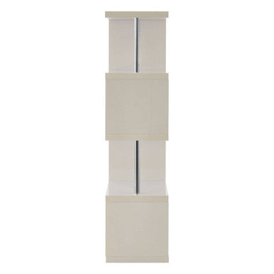 Orsina Maze 4 Tier White Gloss Shelf Unit – Modern Display Storage