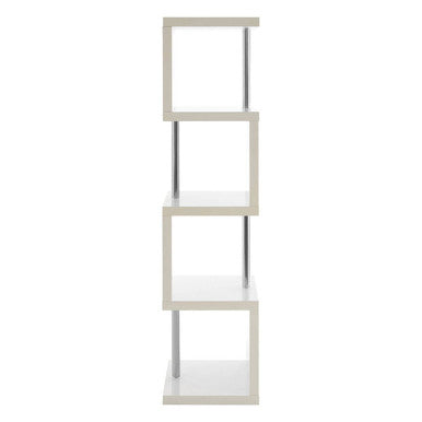 Orsina Maze 4 Tier White Gloss Shelf Unit – Modern Display Storage