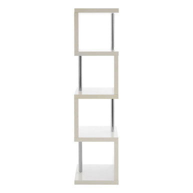 Orsina Maze 4 Tier White Gloss Shelf Unit – Modern Display Storage