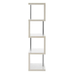 Orsina Maze 4 Tier White Gloss Shelf Unit – Modern Display Storage