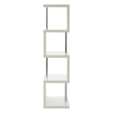 Orsina Maze 4 Tier White Gloss Shelf Unit – Modern Display Storage