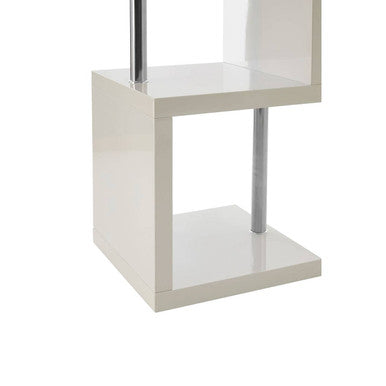 Orsina Maze 4 Tier White Gloss Shelf Unit – Modern Display Storage