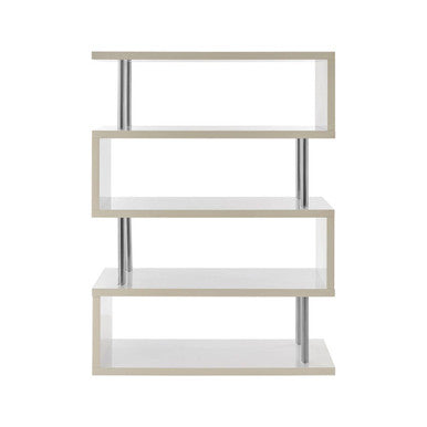 Orsina Maze 4 Tier White Gloss Wide Shelf Unit | Modern Display Shelves