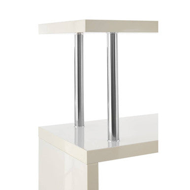 Orsina Maze 4 Tier White Gloss Wide Shelf Unit | Modern Display Shelves