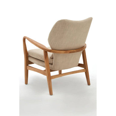 Orsina Stockholm Accent Chair – Beige Fabric Scandinavian Armchair