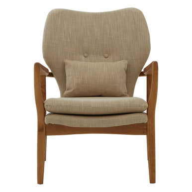 Orsina Stockholm Accent Chair – Beige Fabric Scandinavian Armchair