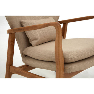 Orsina Stockholm Accent Chair – Beige Fabric Scandinavian Armchair
