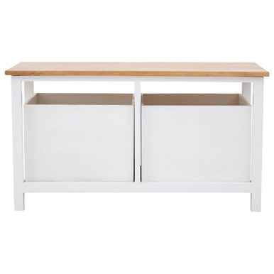 Orsina Newport 2 Drawer Entryway Bench | Wooden Shoe Storage Organizer