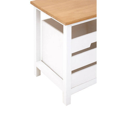 Orsina Newport 2 Drawer Entryway Bench | Wooden Shoe Storage Organizer