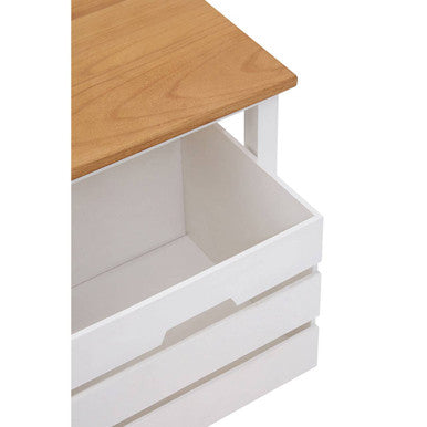 Orsina Newport 2 Drawer Entryway Bench | Wooden Shoe Storage Organizer