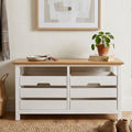 Orsina Newport 2 Drawer Entryway Bench | Wooden Shoe Storage Organizer