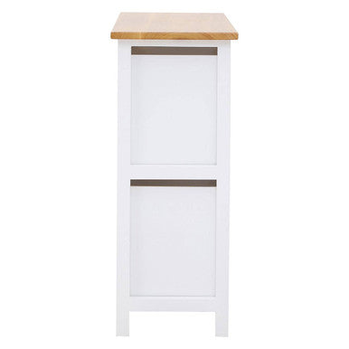 Orsina Newport 4 Drawer Chest – White and Gold Coastal Dresser