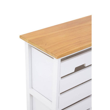 Orsina Newport 4 Drawer Chest – White and Gold Coastal Dresser