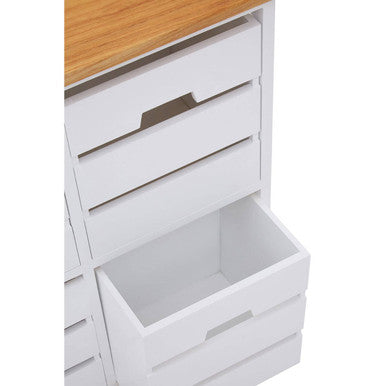 Orsina Newport 4 Drawer Chest – White and Gold Coastal Dresser