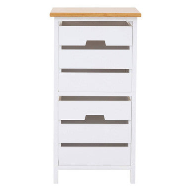 Orsina Newport 2 Drawer Chest – White and Gold Coastal Bedroom Storage