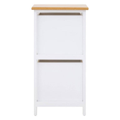 Orsina Newport 2 Drawer Chest – White and Gold Coastal Bedroom Storage