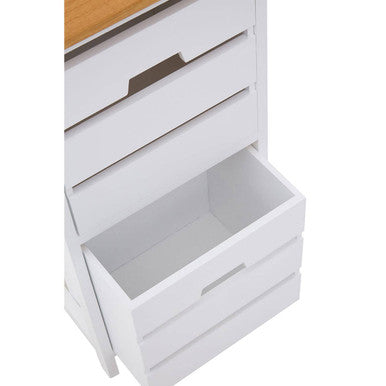 Orsina Newport 2 Drawer Chest – White and Gold Coastal Bedroom Storage